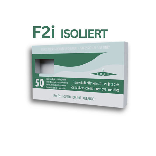 IBIS Sterile Einweg-Nadeln zur Haarentfernung, isoliert F2i (50 Stück)