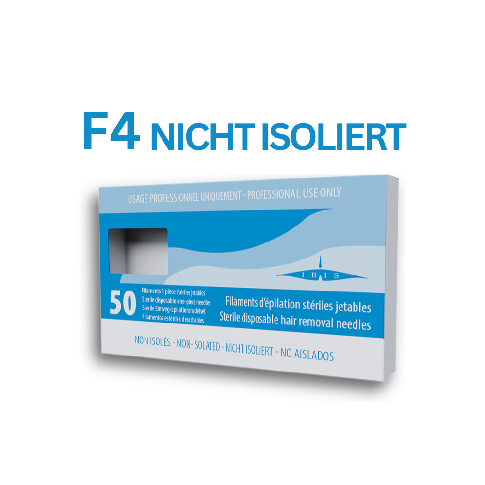 IBIS Sterile Einweg-Nadeln zur Haarentfernung, nicht isoliert F4 (50 Stück)