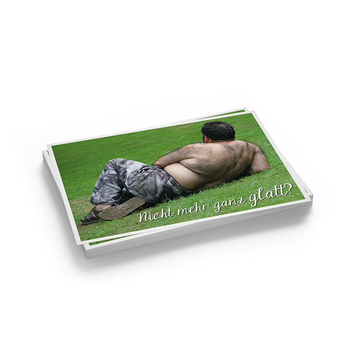 Postkarte "Nicht mehr ganz glatt?"
